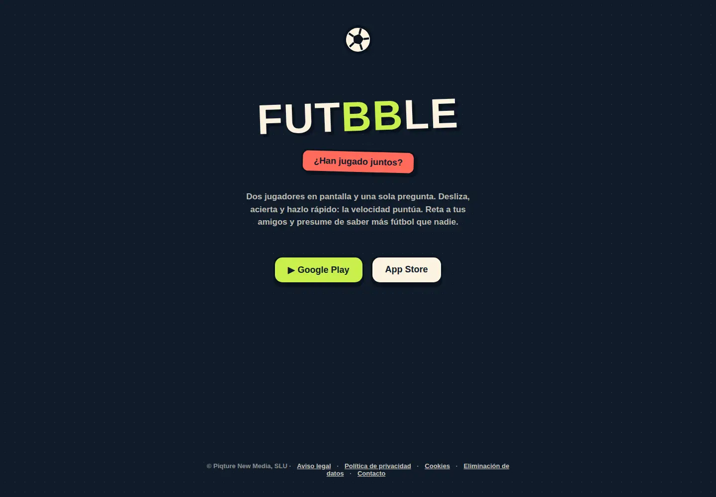 Captured homepage of futbble.com in the current scan