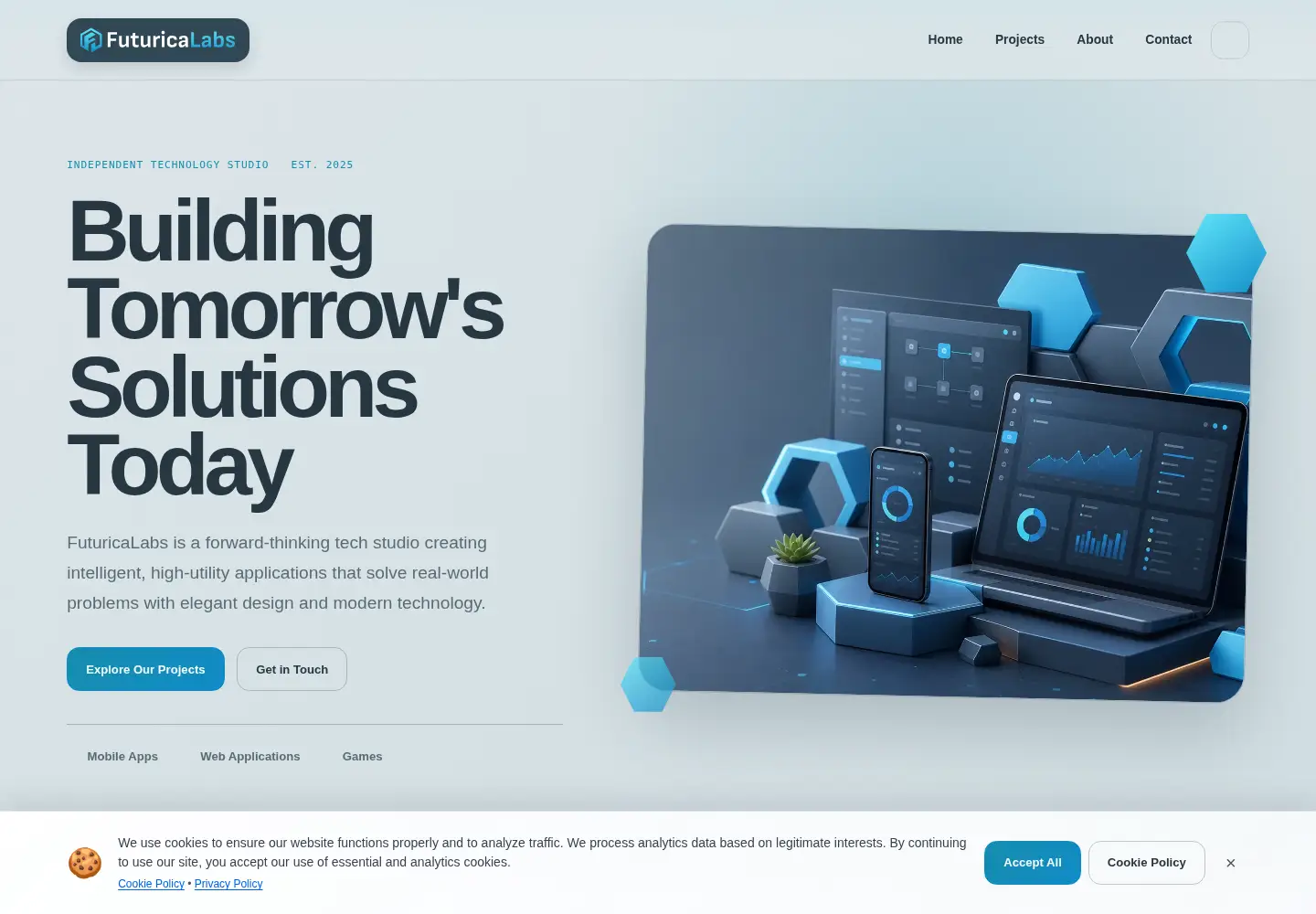 Screenshot of futuricalabs.com
