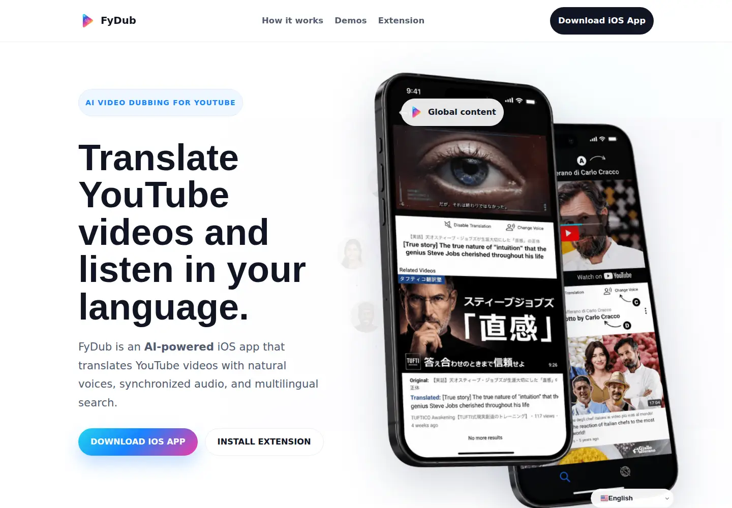 Screenshot of fydub.com