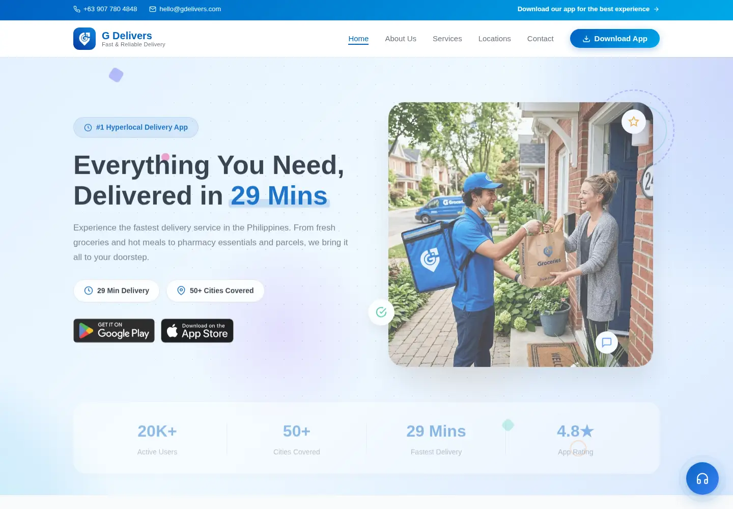 Screenshot of g-delivers.com