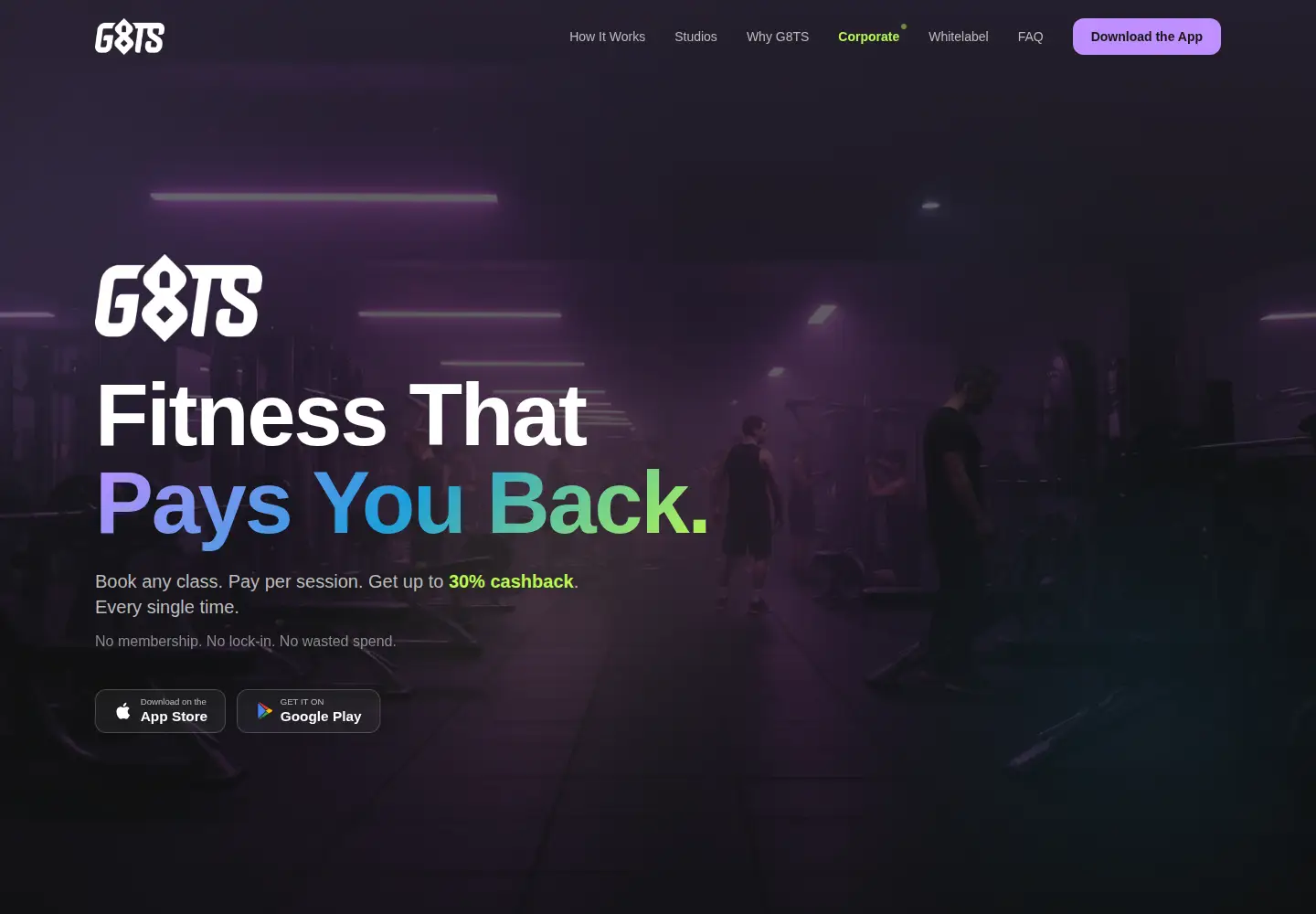 Captured homepage of g8ts.com in the current scan