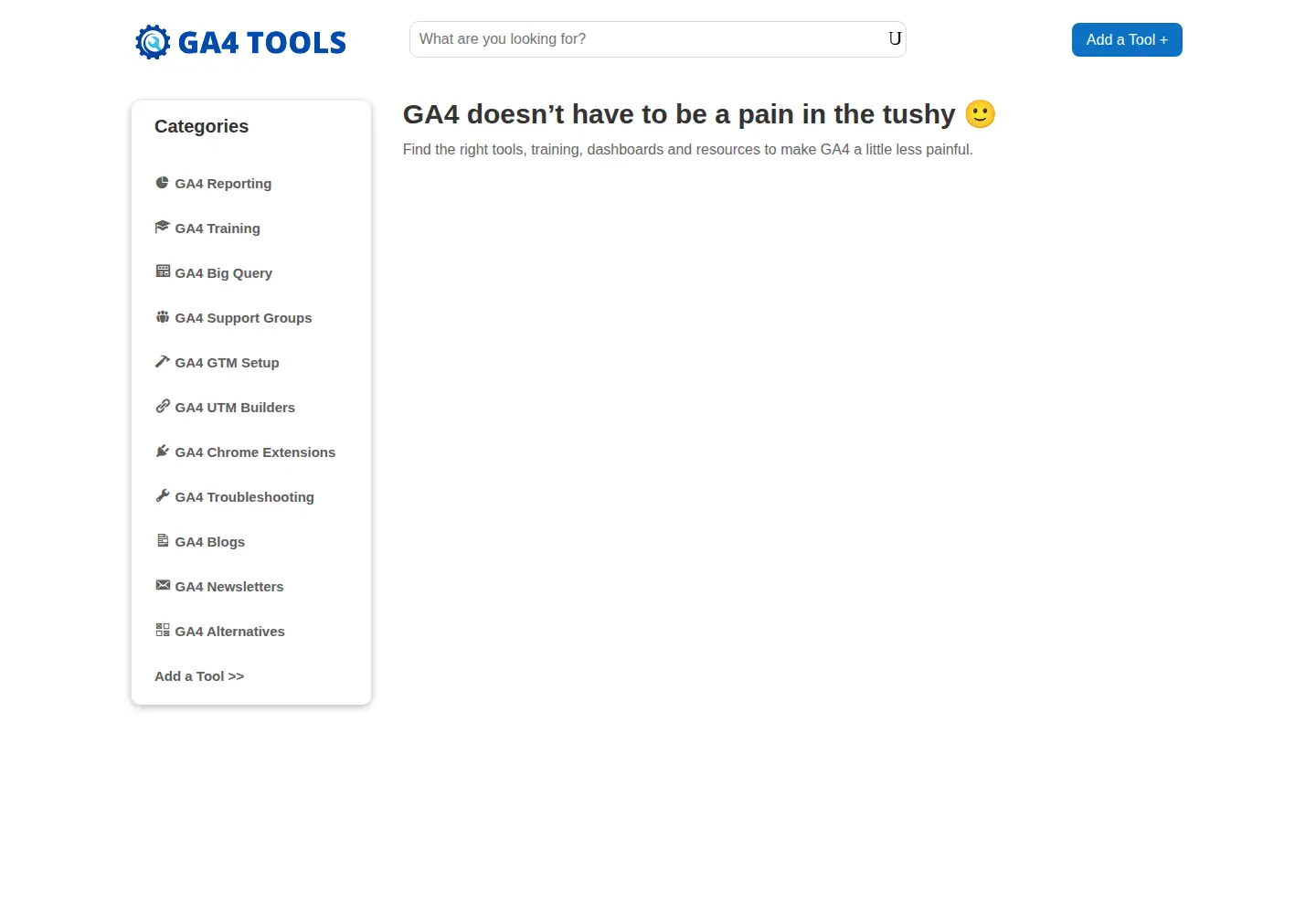 Screenshot of ga4tools.com