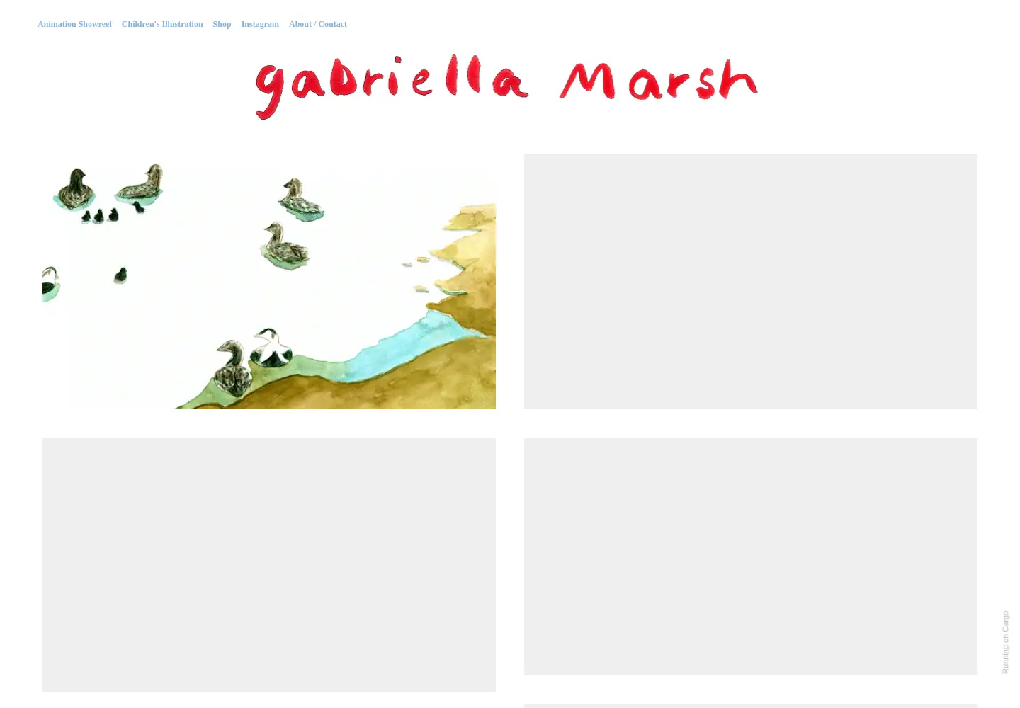 Captured homepage of gabriella-marsh.com in the current scan