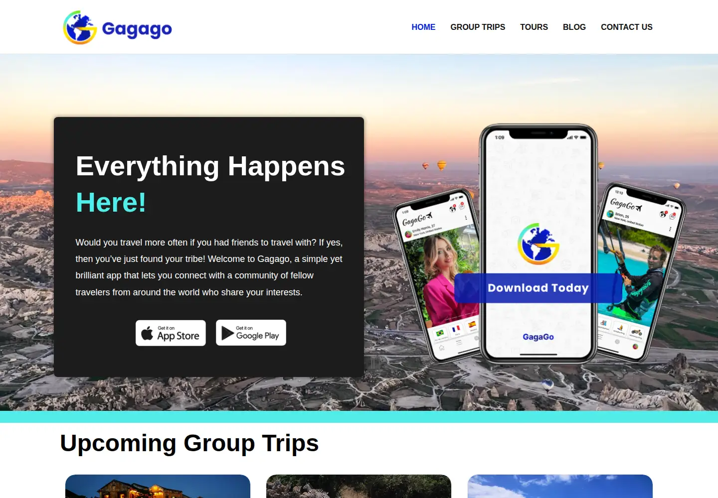 Screenshot of gagagoapp.com