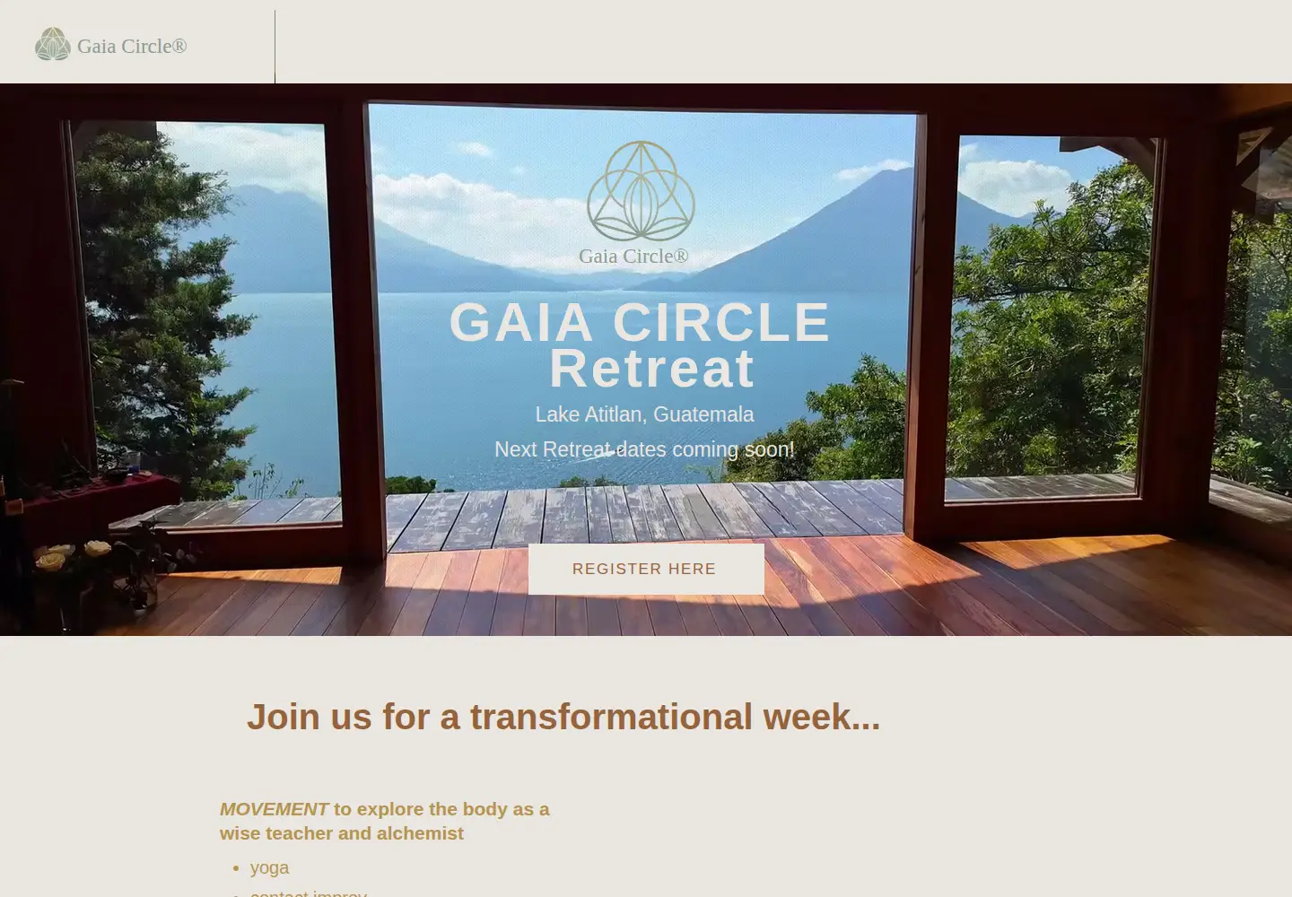 Screenshot of gaiacircle.com