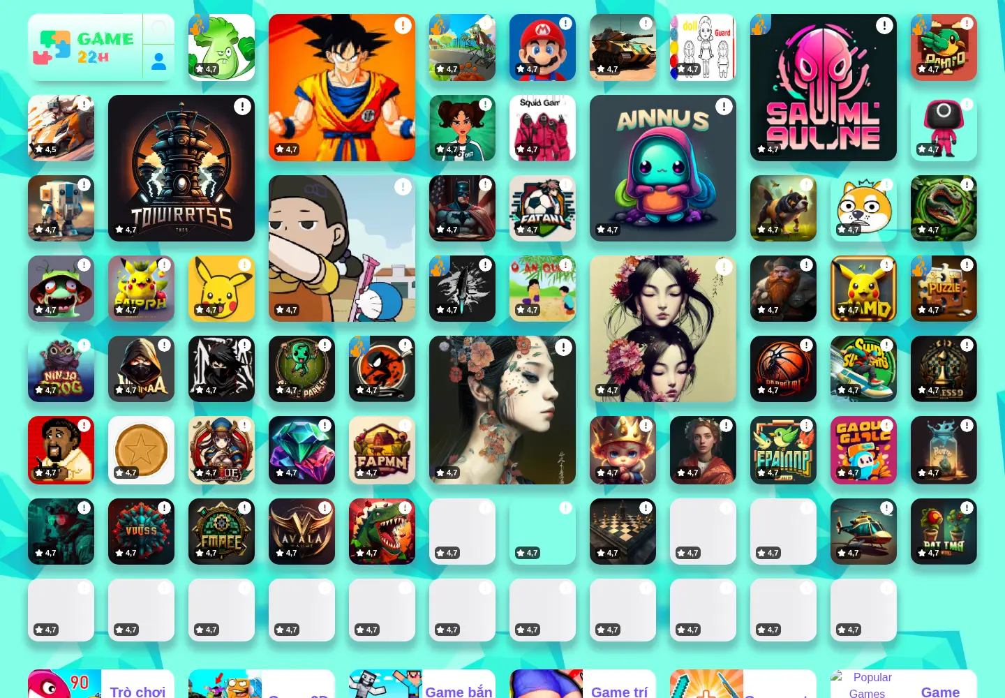 Captured homepage of game22h.com in the current scan