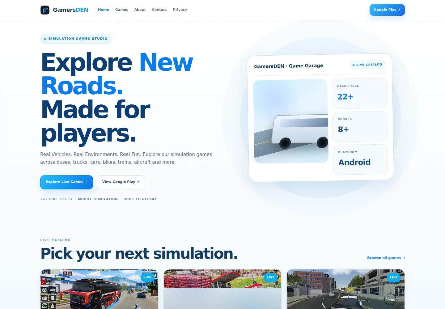 Screenshot of gamersdeninc.com