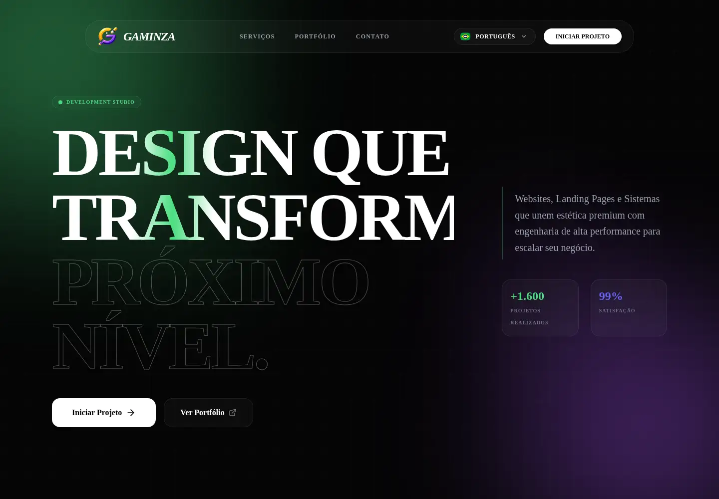 Captured homepage of gaminza.com in the current scan