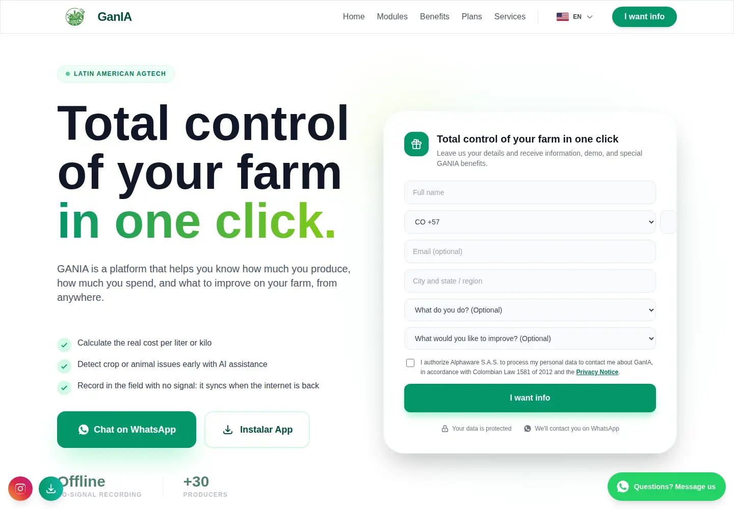 Screenshot of ganiapp.com