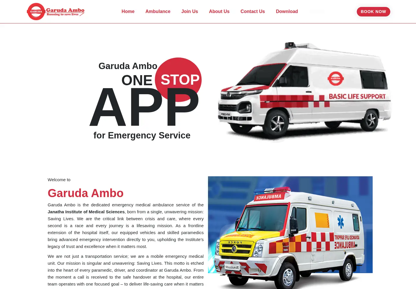 Captured homepage of garudaambo.com in the current scan