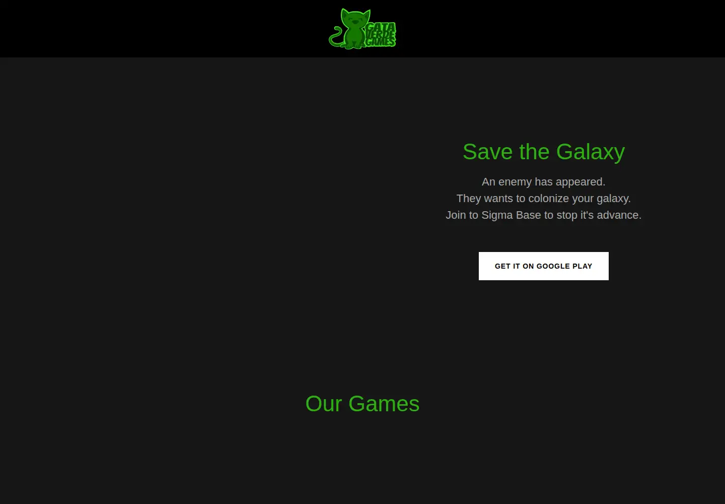 Screenshot of gataverdegames.com