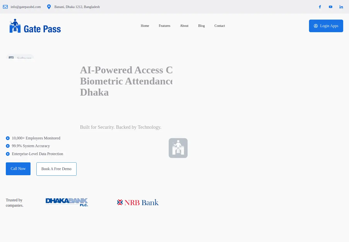 Screenshot of gatepassbd.com