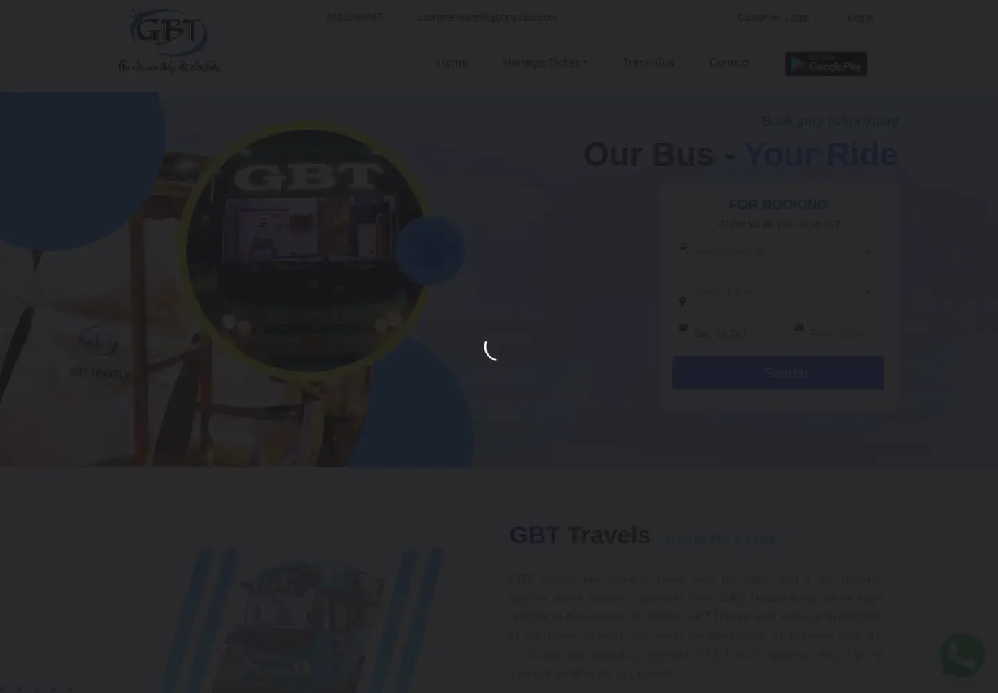 Screenshot of gbttravels.com
