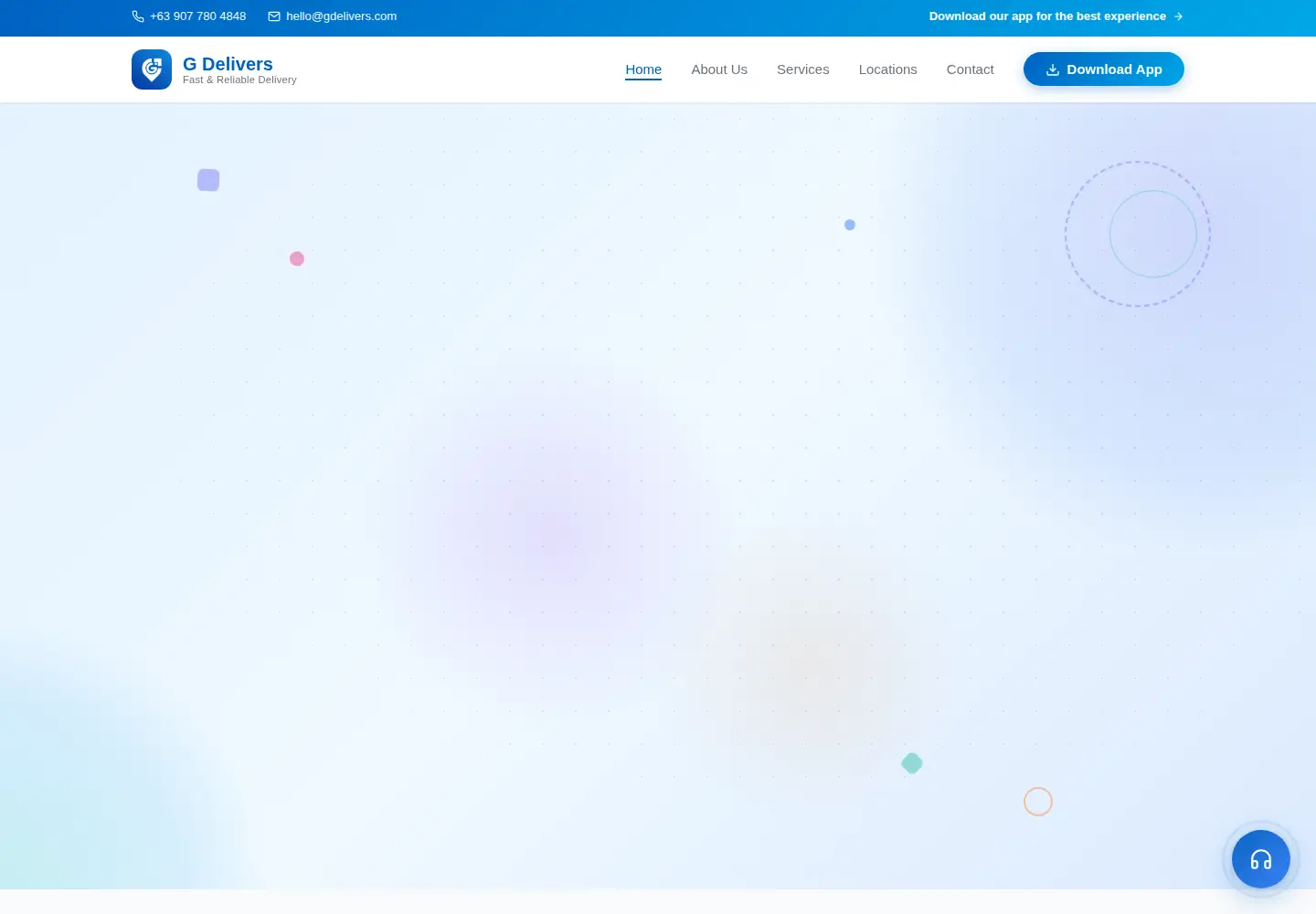 Captured homepage of gdelivers.com in the current scan