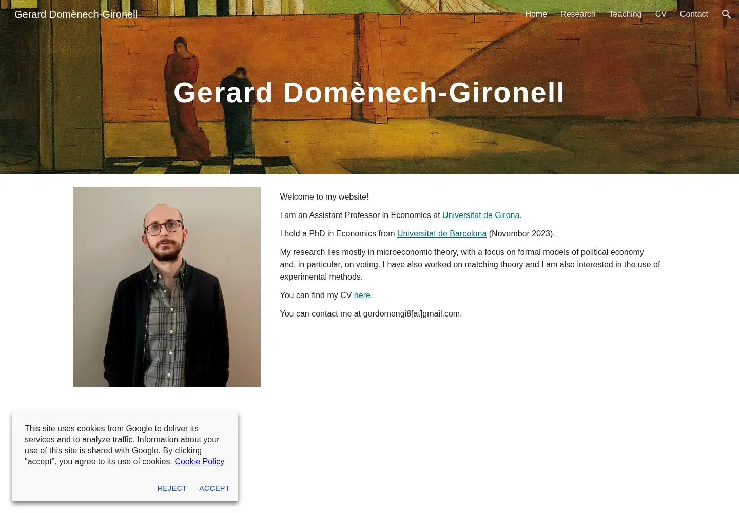 Captured homepage of gdomenechgironell.com in the current scan