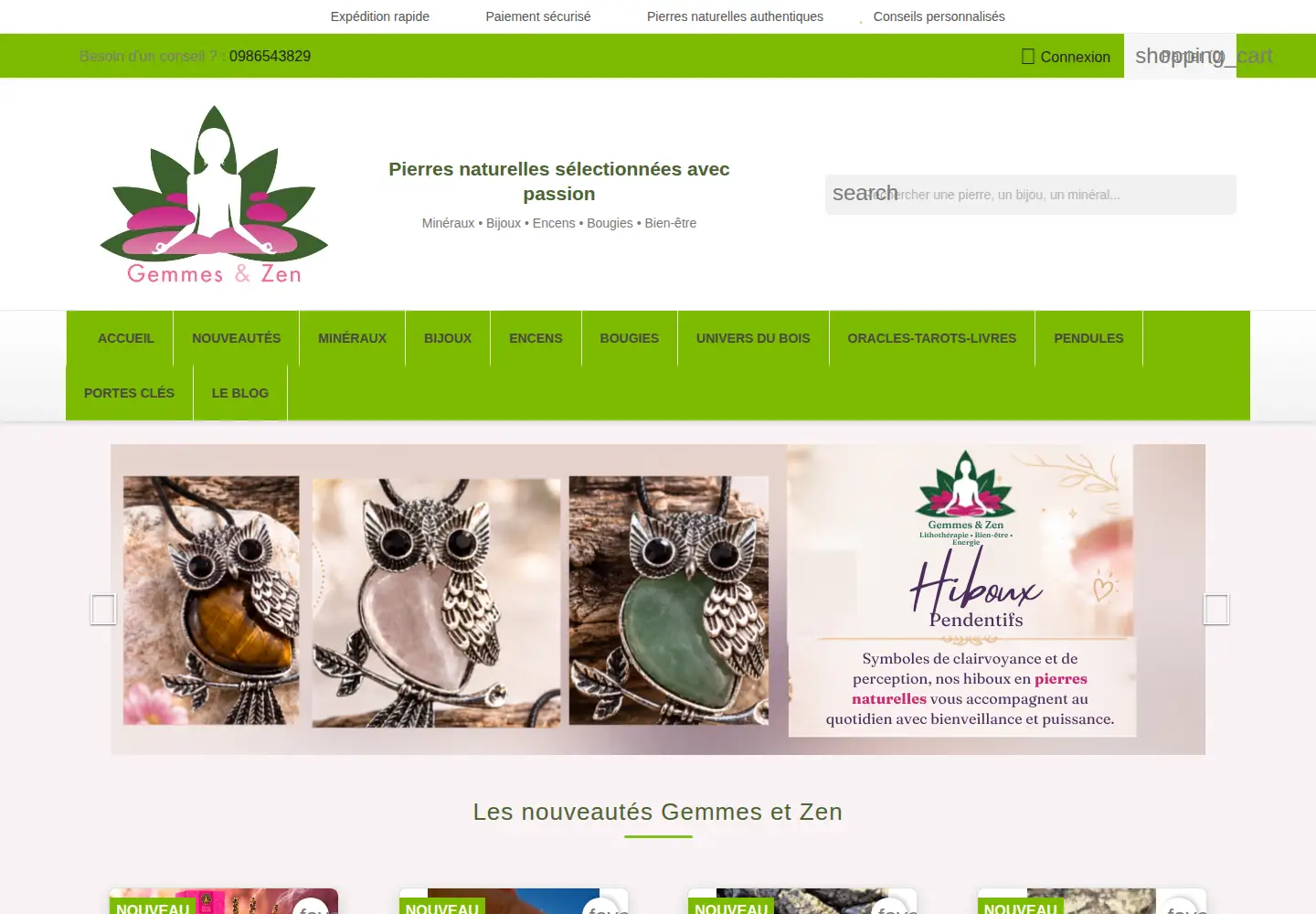 Screenshot of gemmes-zen.com