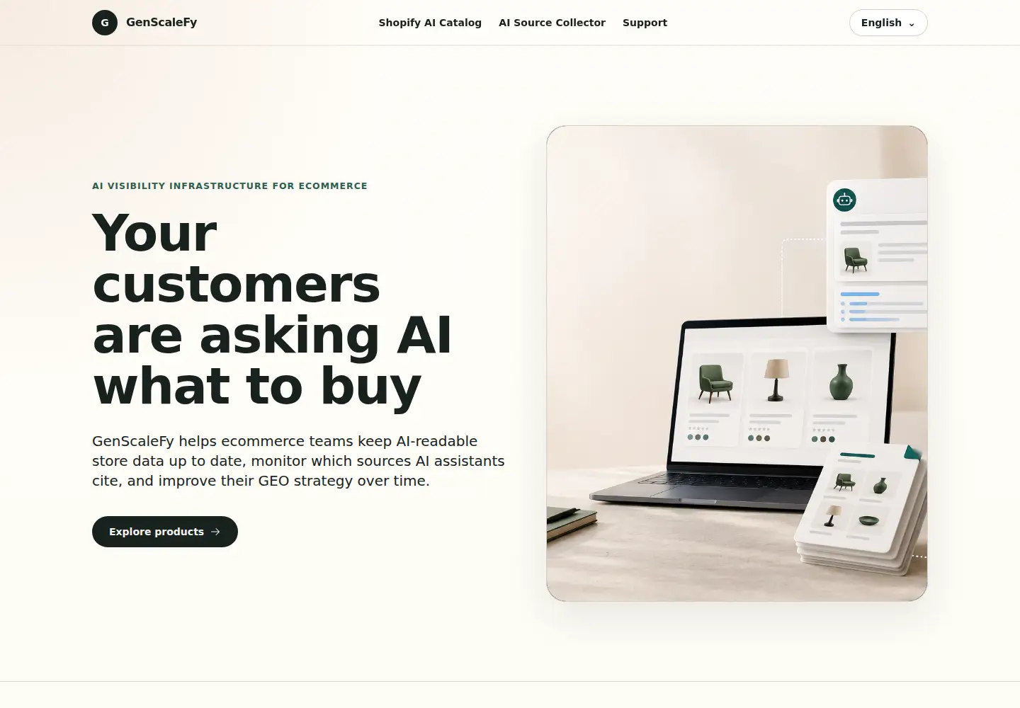 Screenshot of genscalefy.com