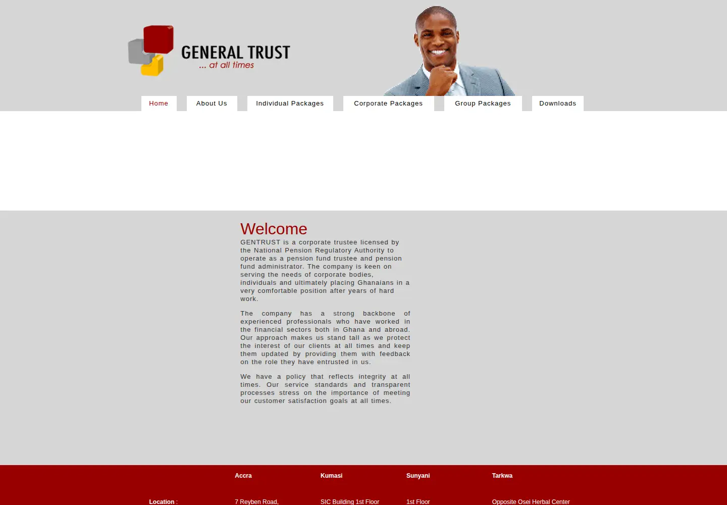 Screenshot of gentrustgh.com