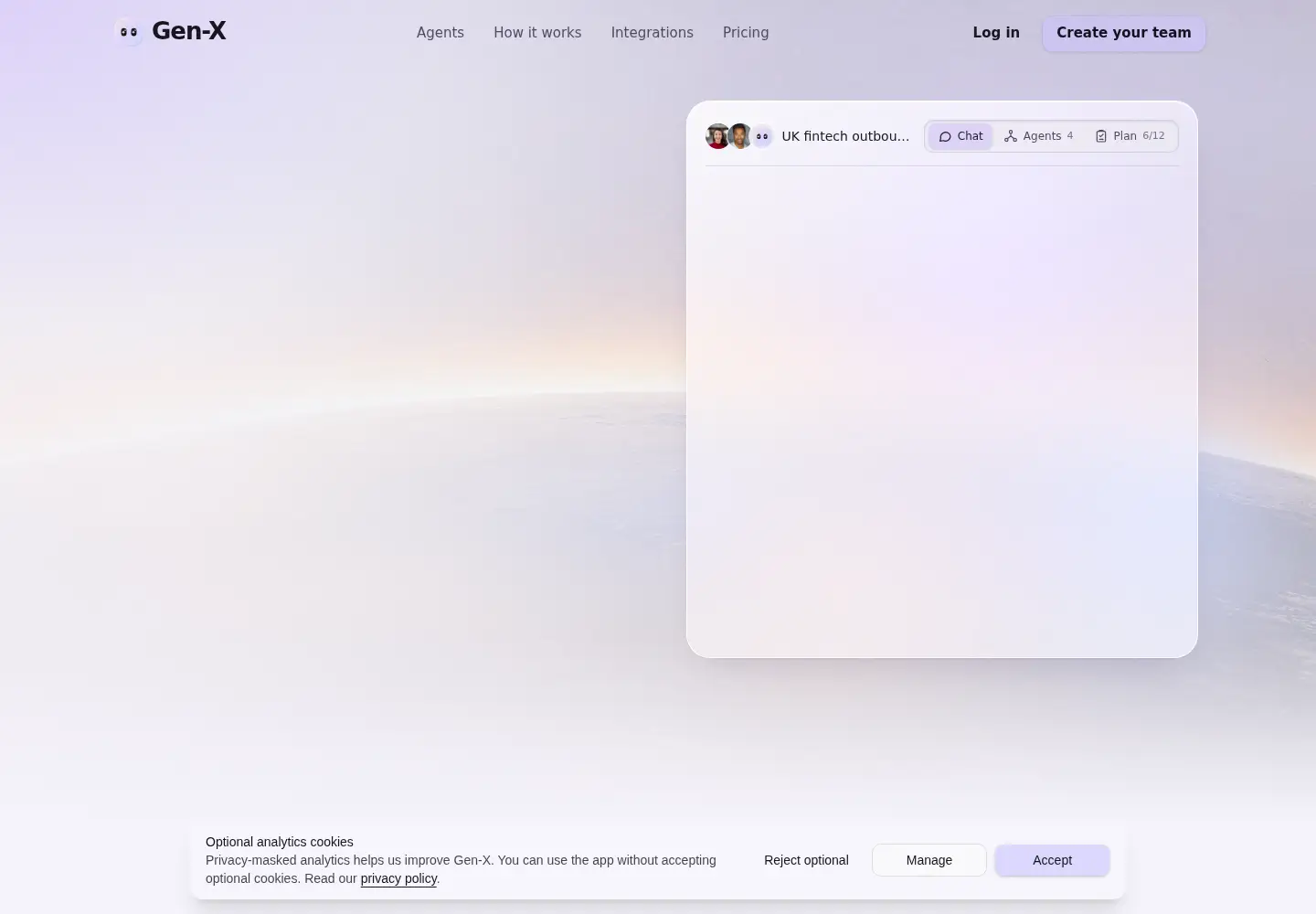 Screenshot of genx-app.com