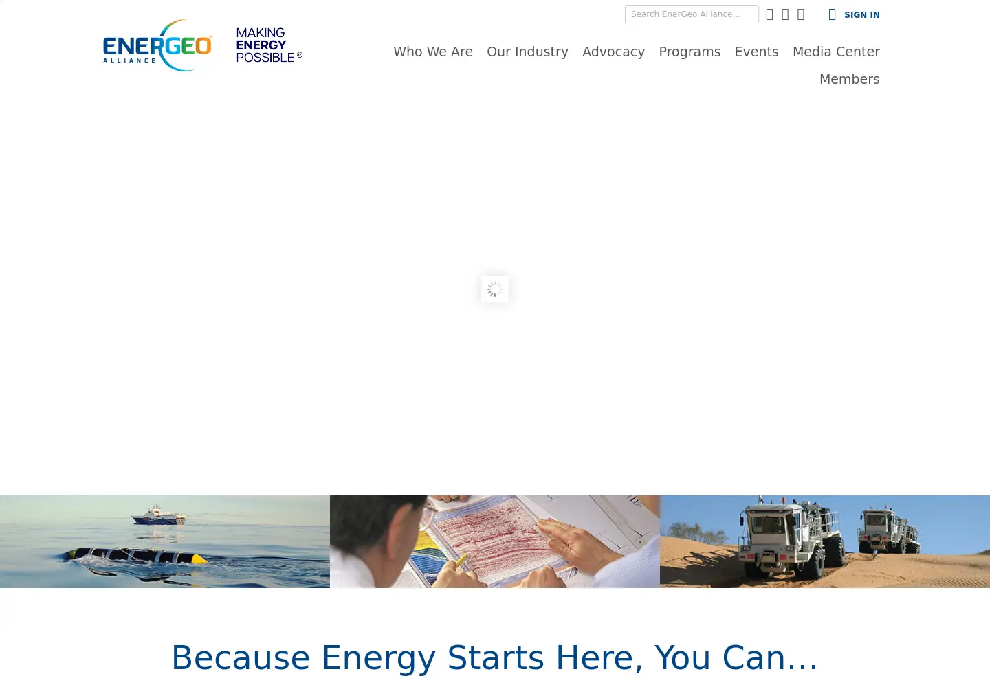 Captured homepage of geophysicsrocks.com in the current scan