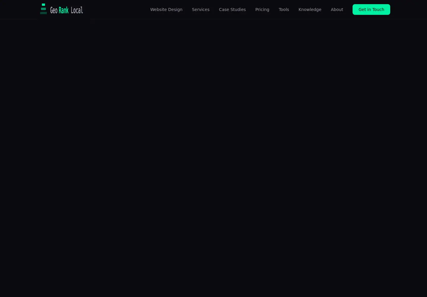Captured homepage of georanklocal.com in the current scan