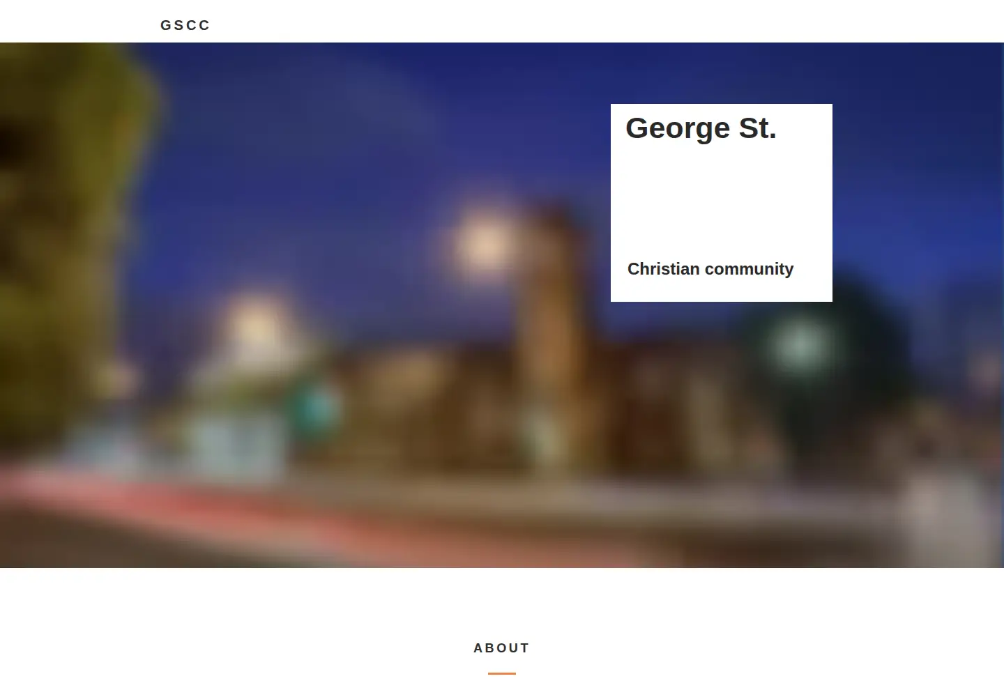 Captured homepage of georgestreetcc.com in the current scan