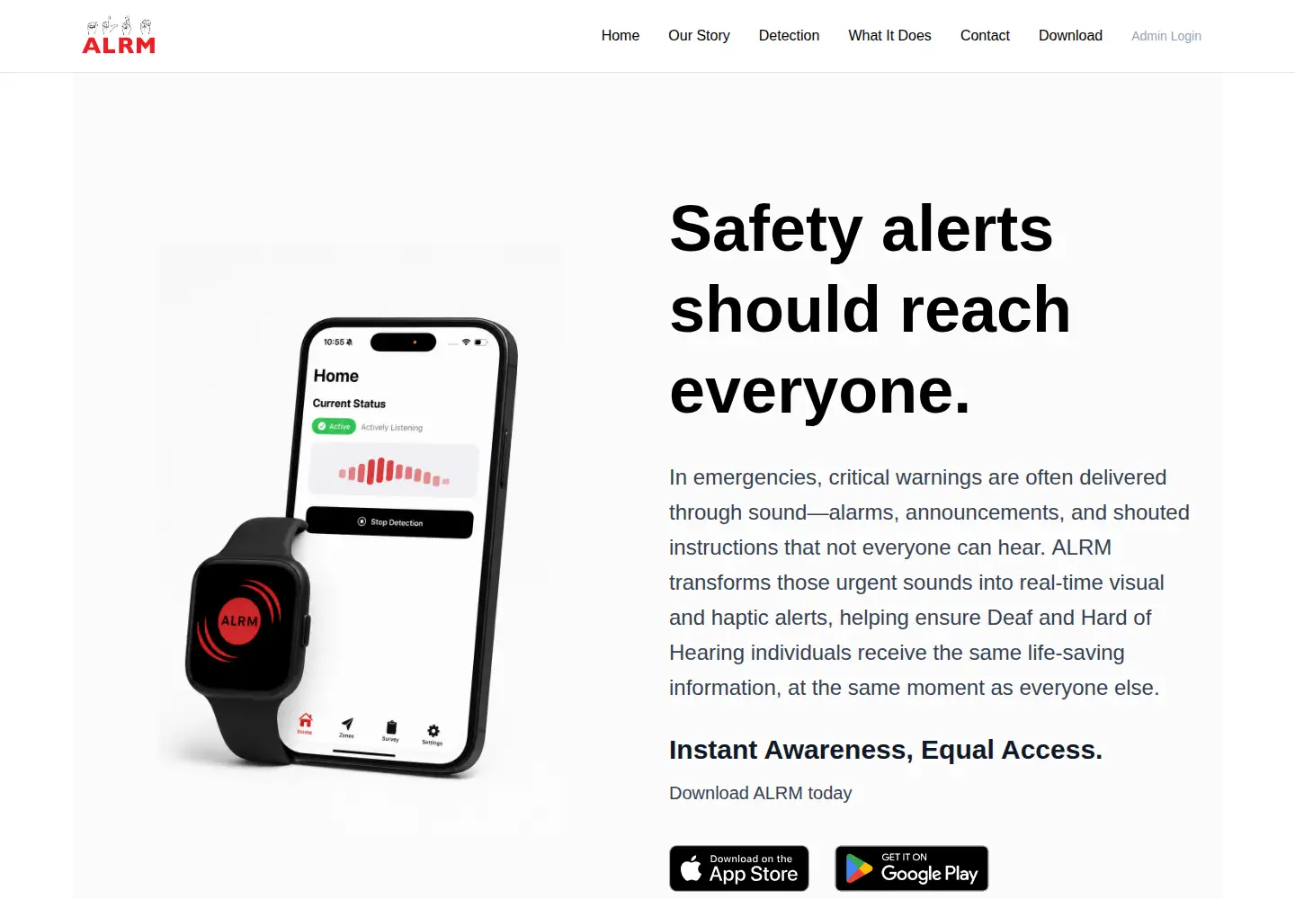 Screenshot of getalrm.com