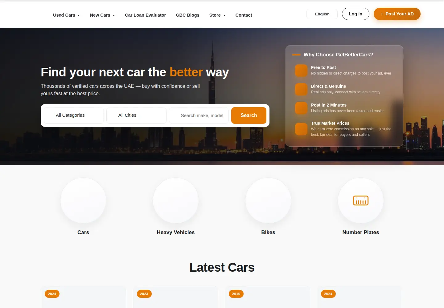 Screenshot of getbettercars.com