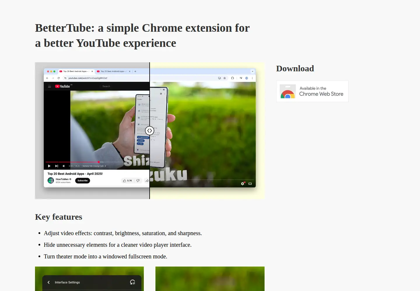 Captured homepage of getbettertube.com in the current scan