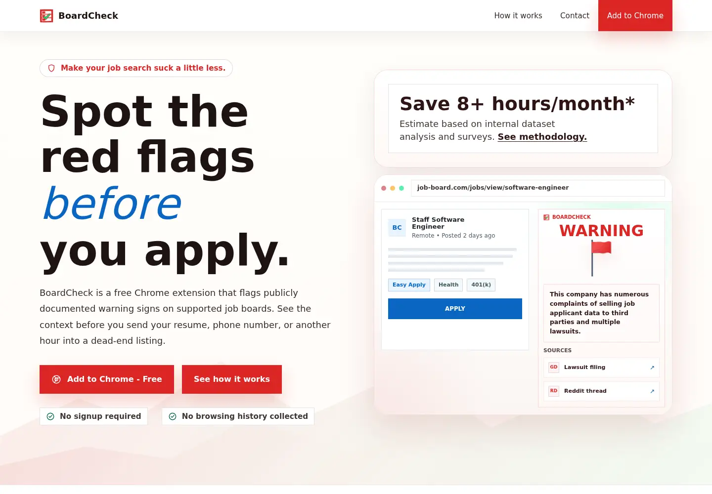Captured homepage of getboardcheck.com in the current scan
