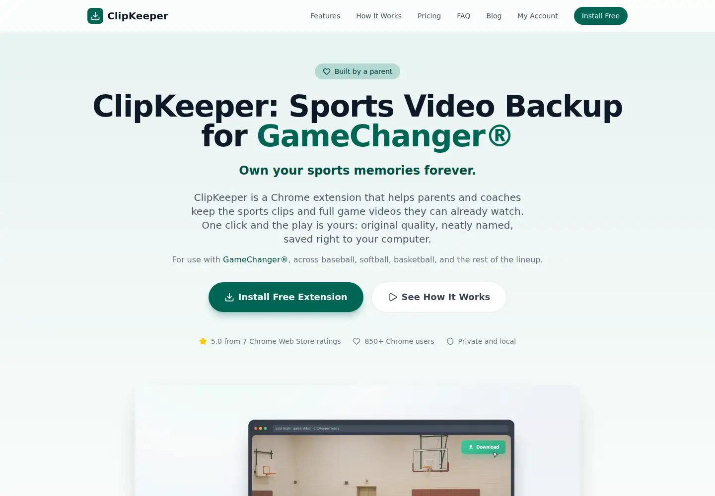 Screenshot of getclipkeeper.com