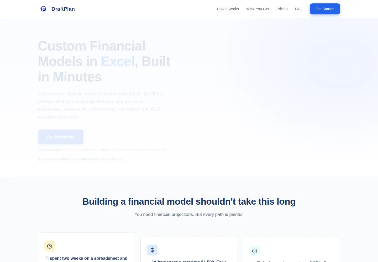 Screenshot of getdraftplan.com