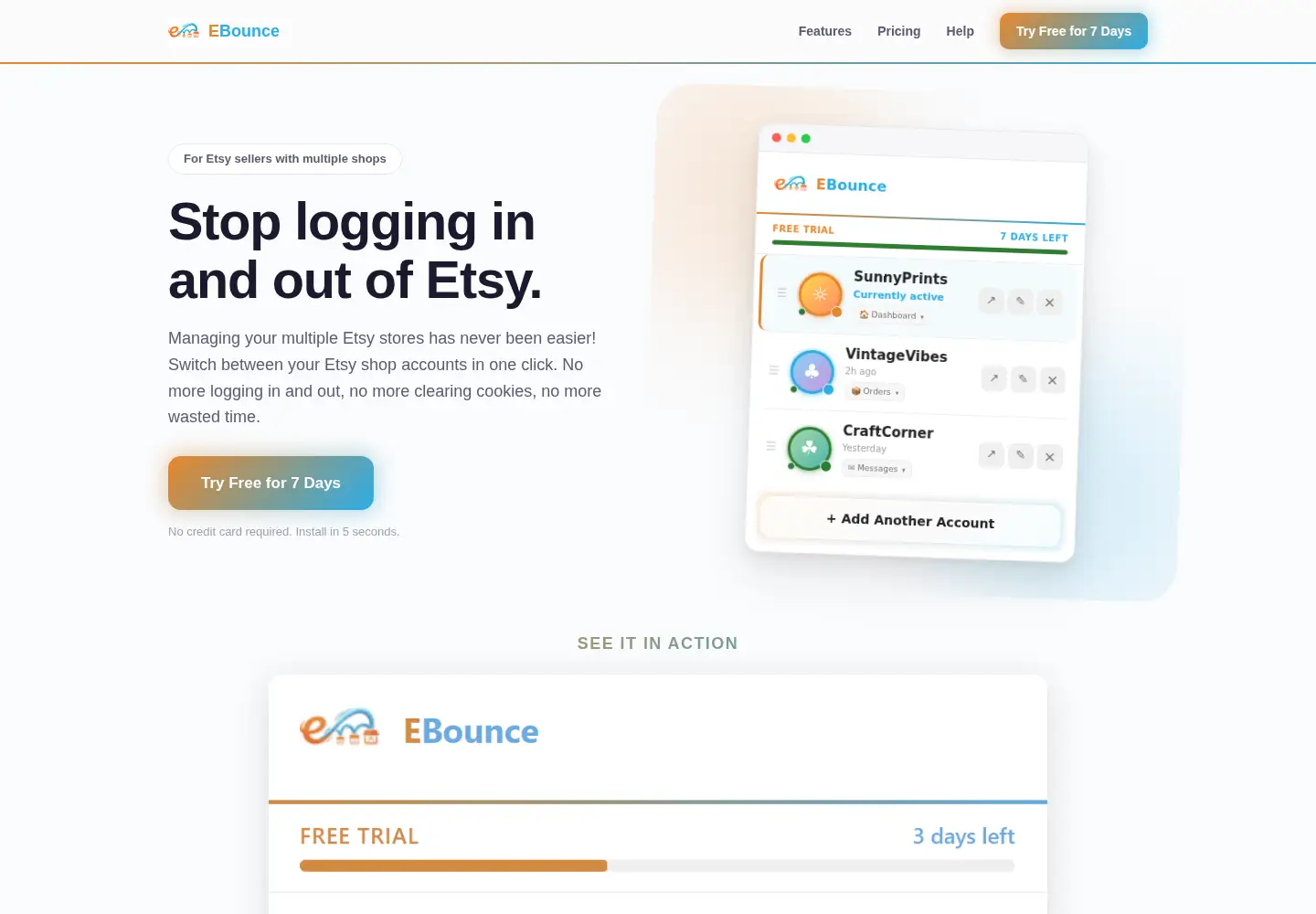 Screenshot of getebounce.com