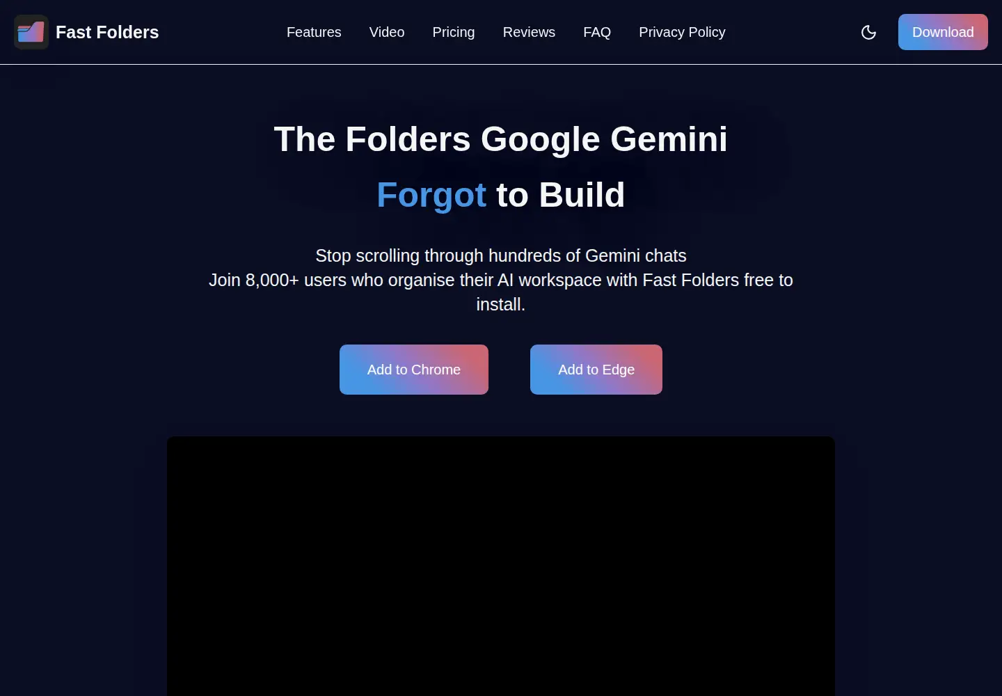 Screenshot of getfastfolders.com