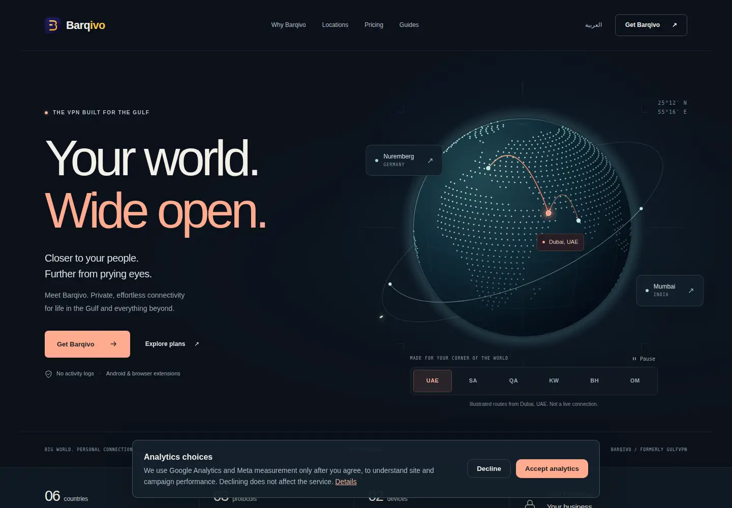 Captured homepage of getgulfvpn.com in the current scan