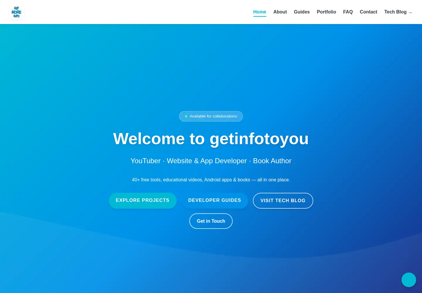 Screenshot of getinfotoyou.com