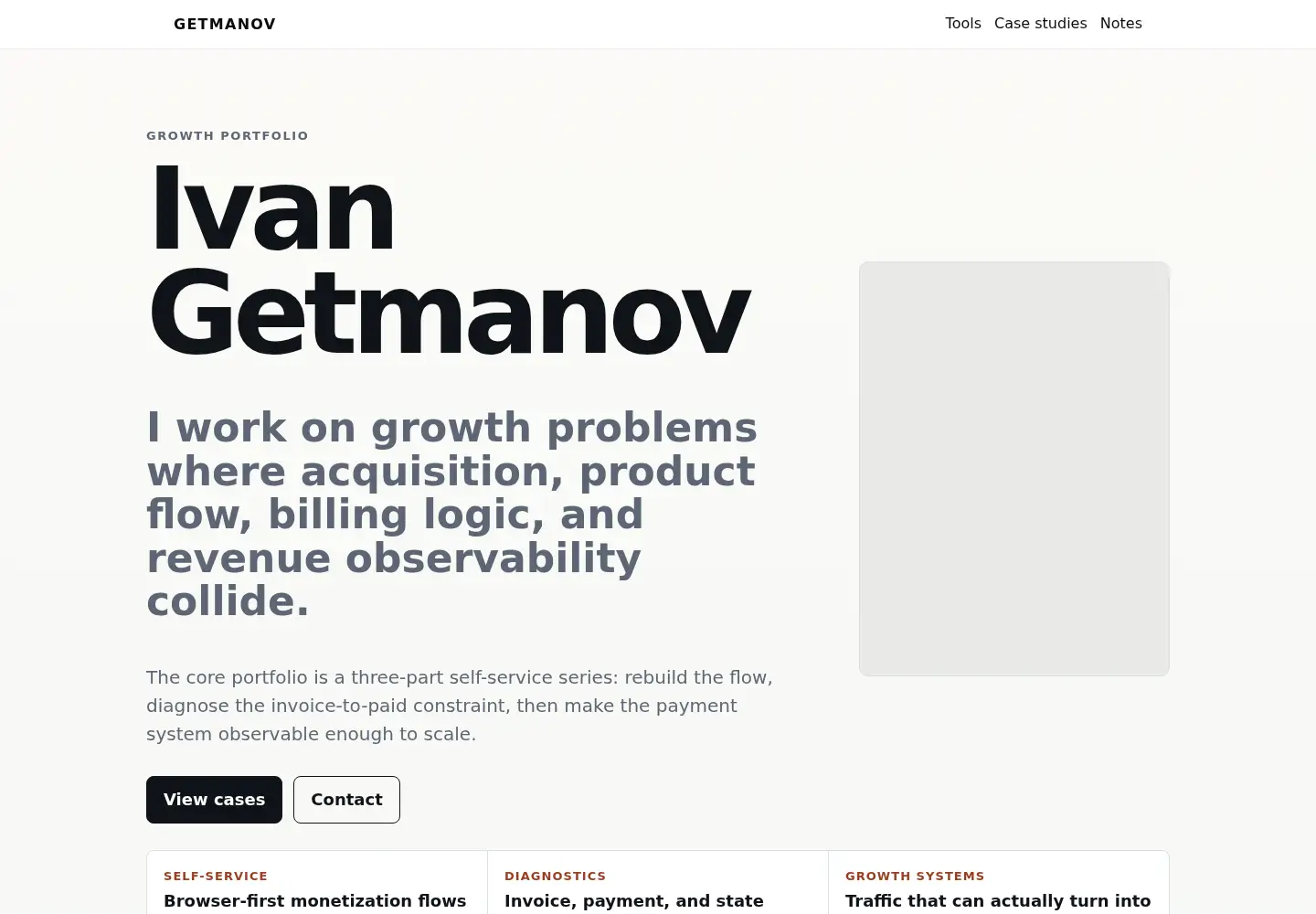 Screenshot of getmanov.com