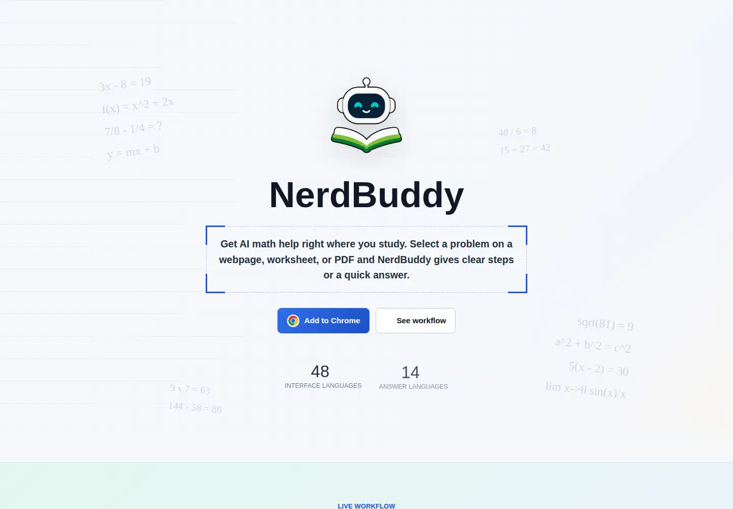 Captured homepage of getnerdbuddy.com in the current scan