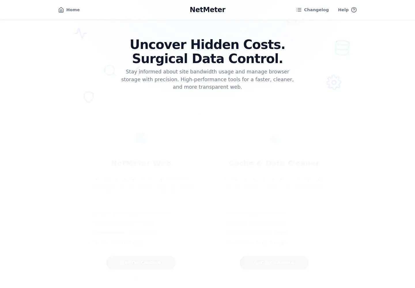 Captured homepage of getnetmeter.com in the current scan