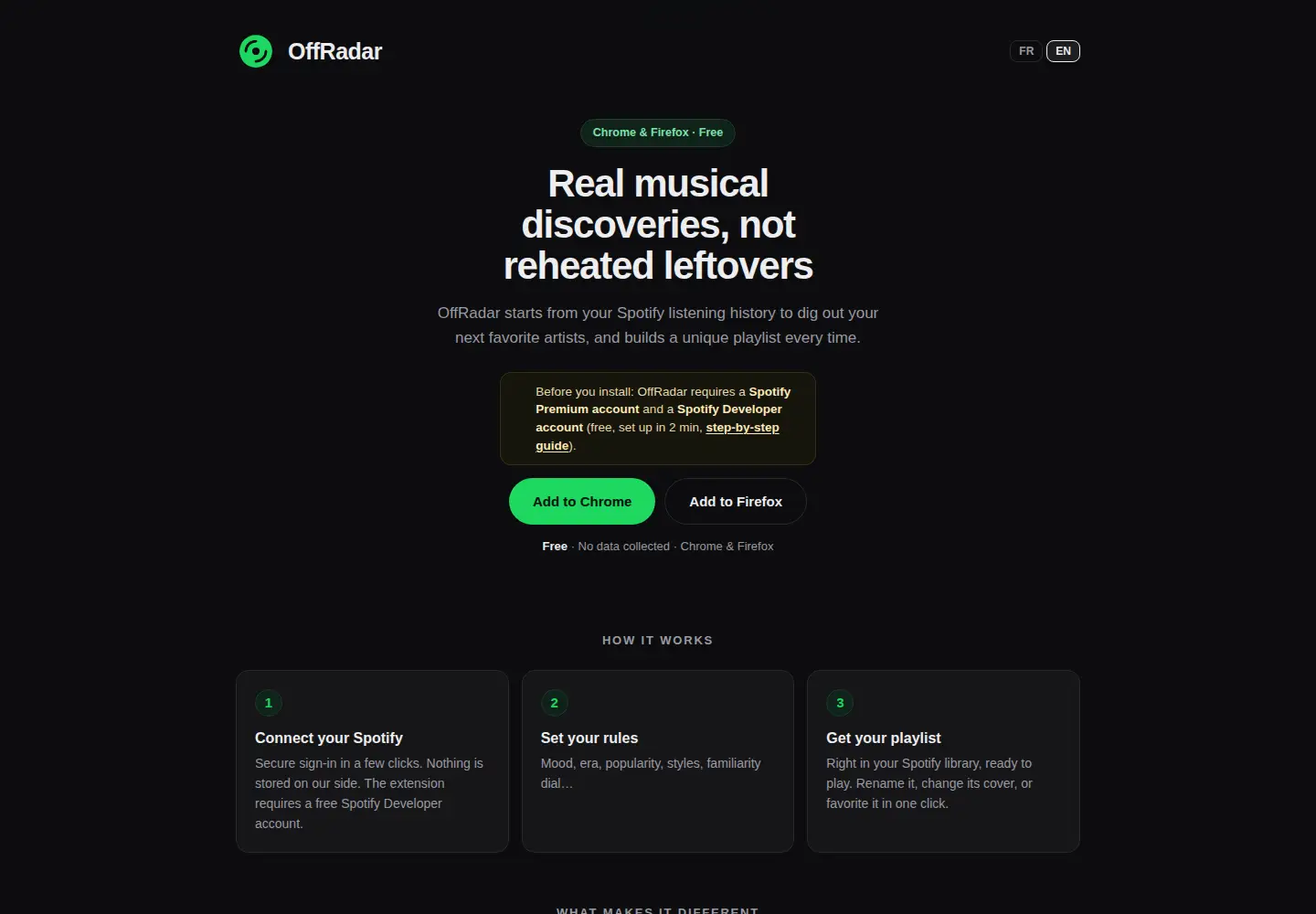 Captured homepage of getoffradar.com in the current scan