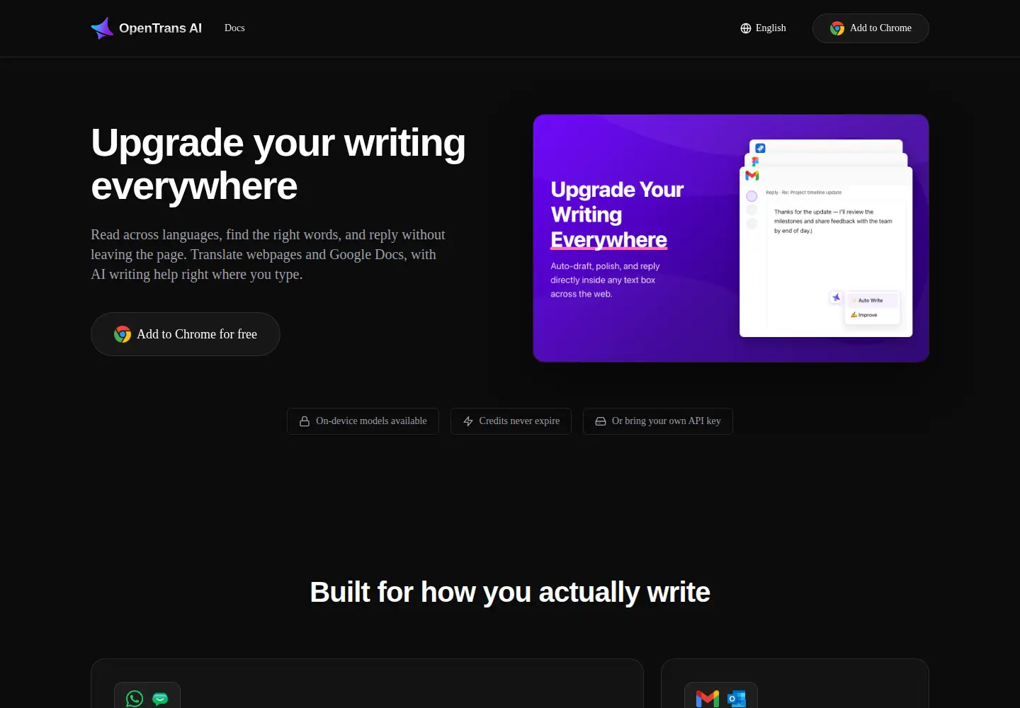 Screenshot of getopentrans.com