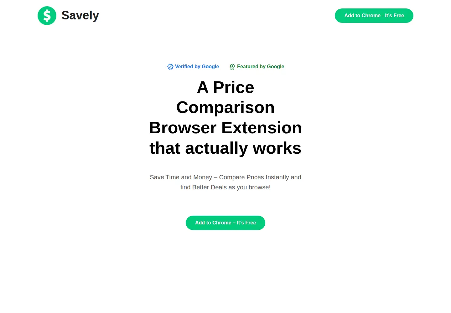 Captured homepage of getsavely.com in the current scan