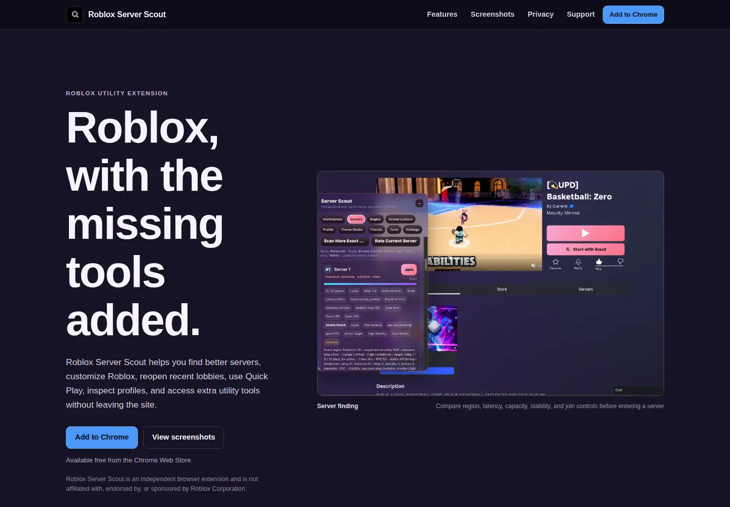 Screenshot of getserverscout.com