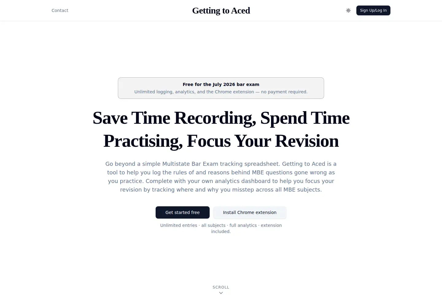 Screenshot of gettingtoaced.com