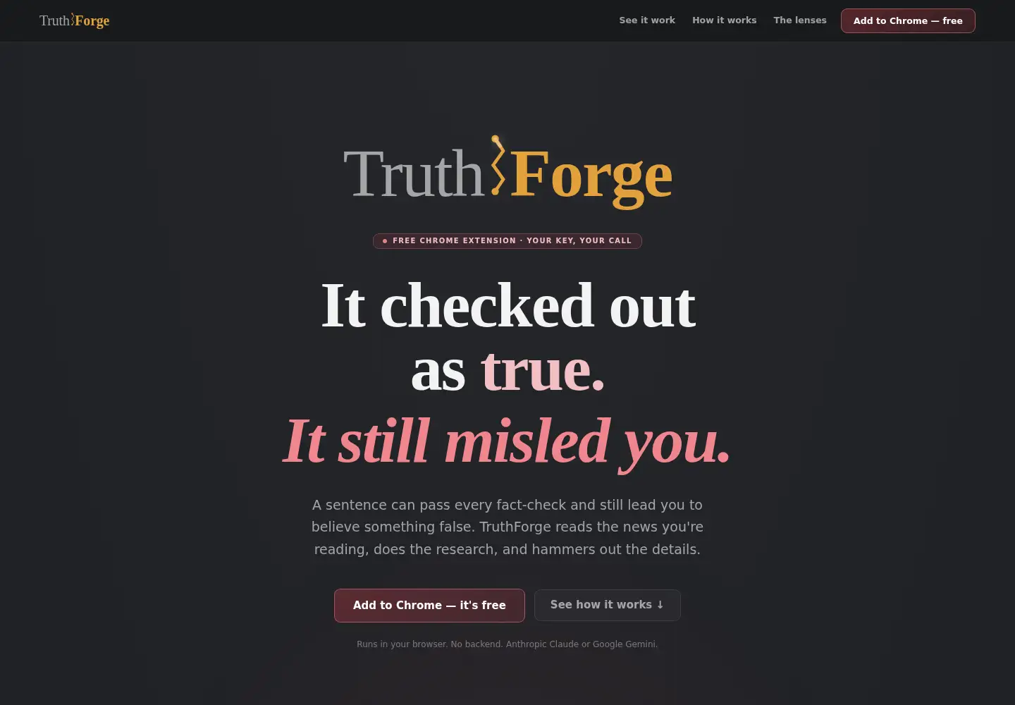 Screenshot of gettruthforge.com