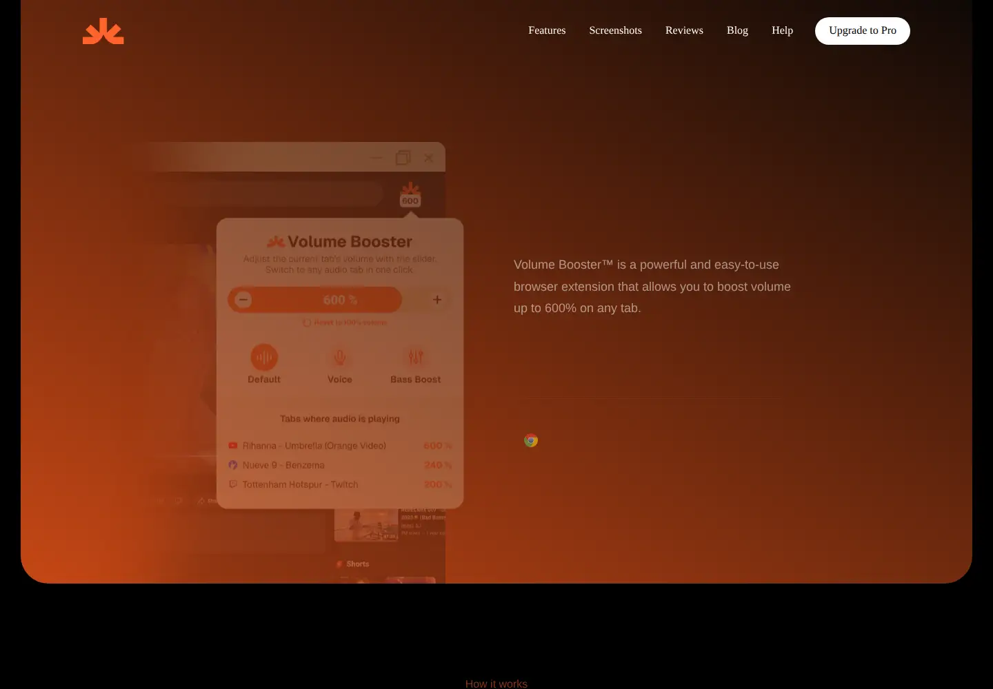 Screenshot of getvolumebooster.com