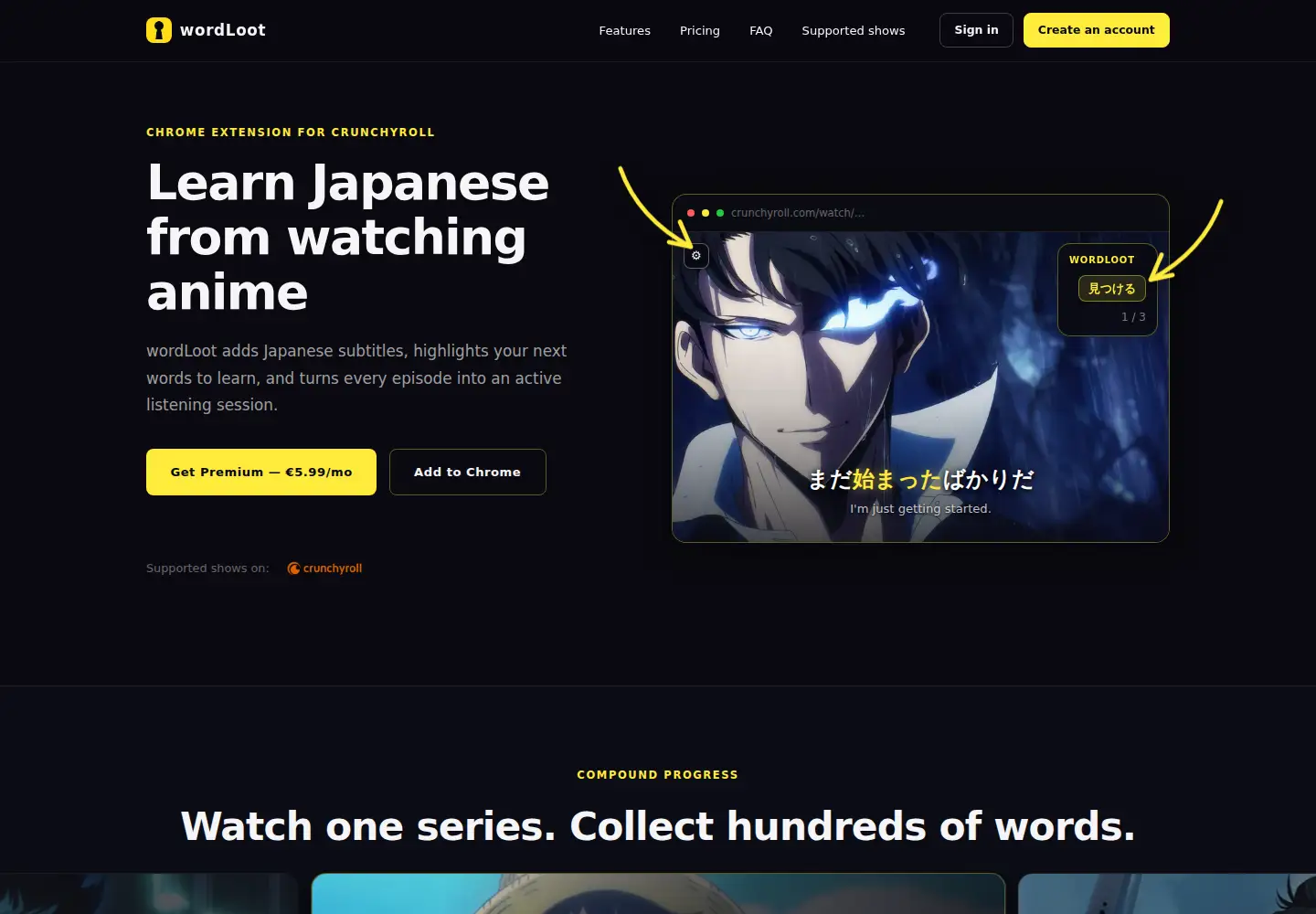 Screenshot of getwordloot.com