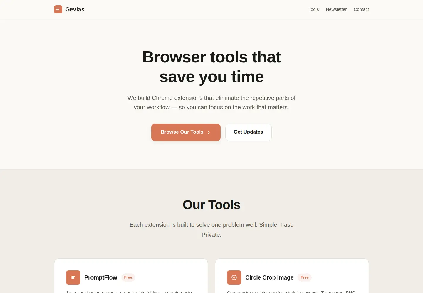 Screenshot of gevias.com