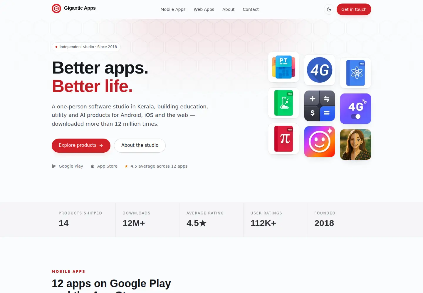 Screenshot of giganticapps.com