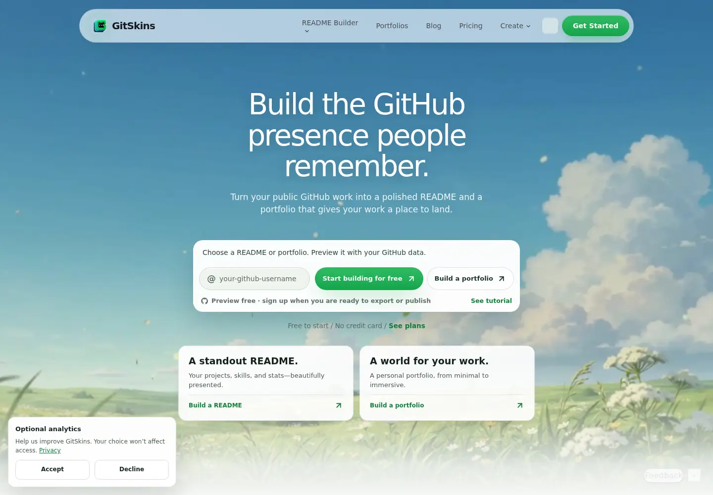 Screenshot of gitskins.com